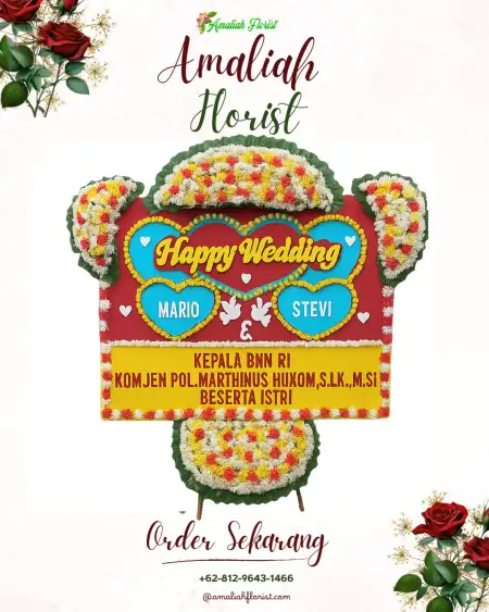 Papan Bunga Pernikahan Munungrejo